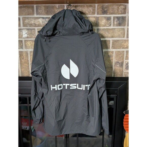New Wo Tags Men's M Hotsuit Hooded Sauna Jacket Tech Wear Runner Running Workout - Picture 6 of 10
